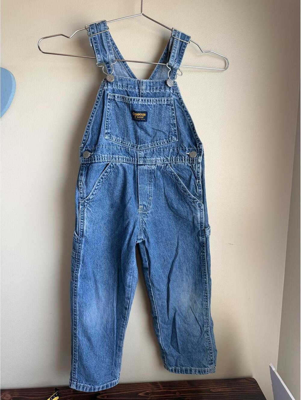 Vintage Y2K OshKosh B'gosh Classic Blue Denim Overalls 4T
